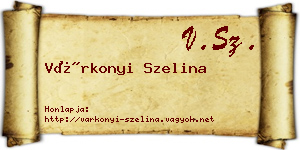 Várkonyi Szelina névjegykártya